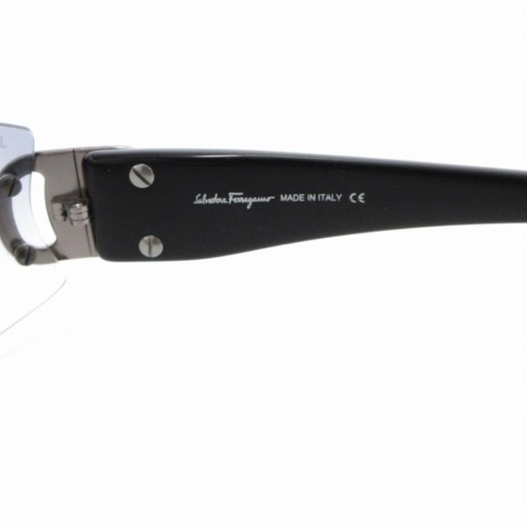 AUTHENTIC SALVATORE FERRAGAMO stylish  Black and Silver Rimless sunglasses - Picture 6 of 6
